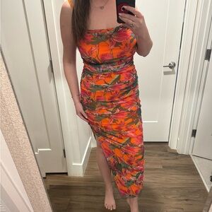 Floral Orange Dress